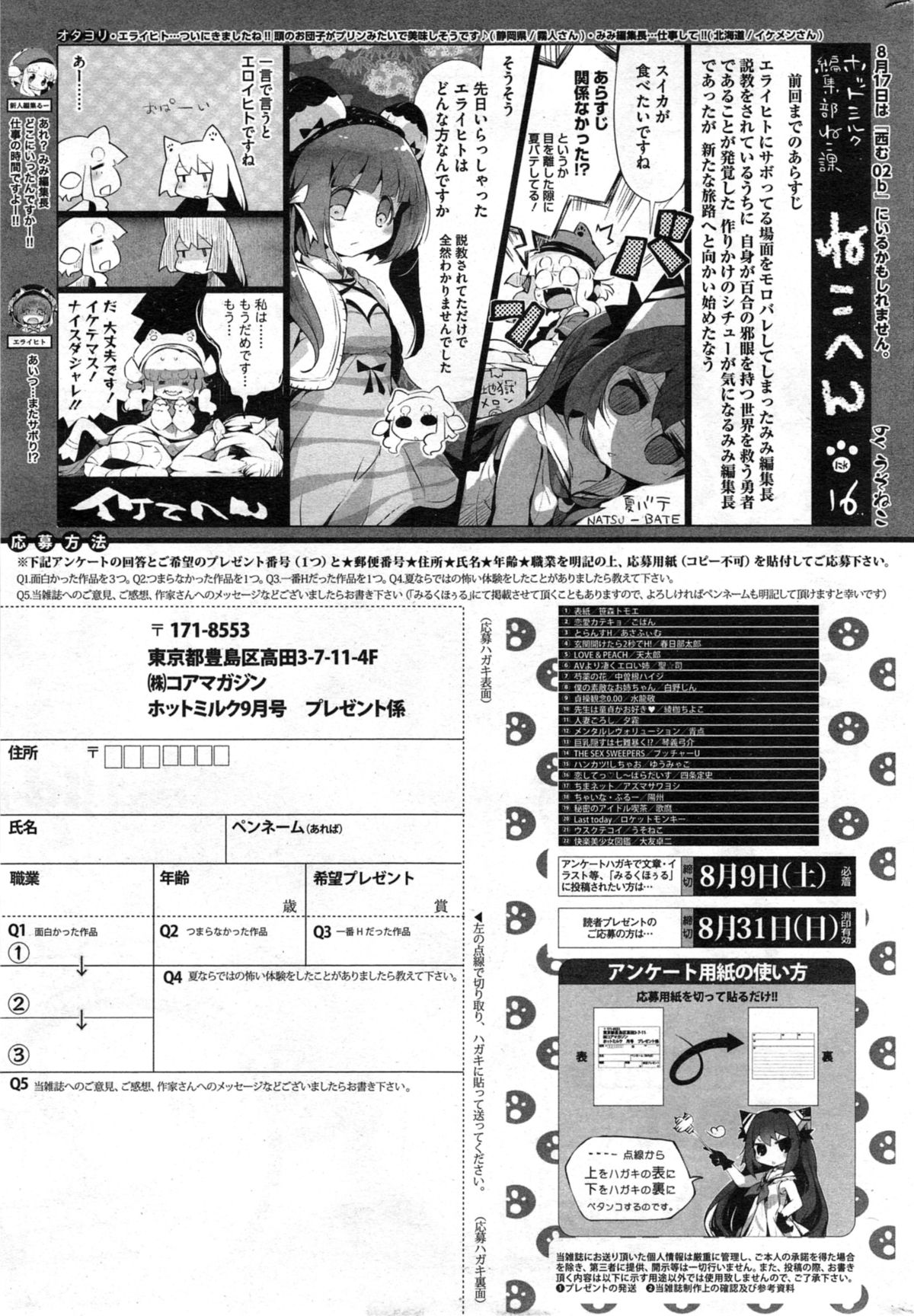 コミックホットミルク 2014年9月号