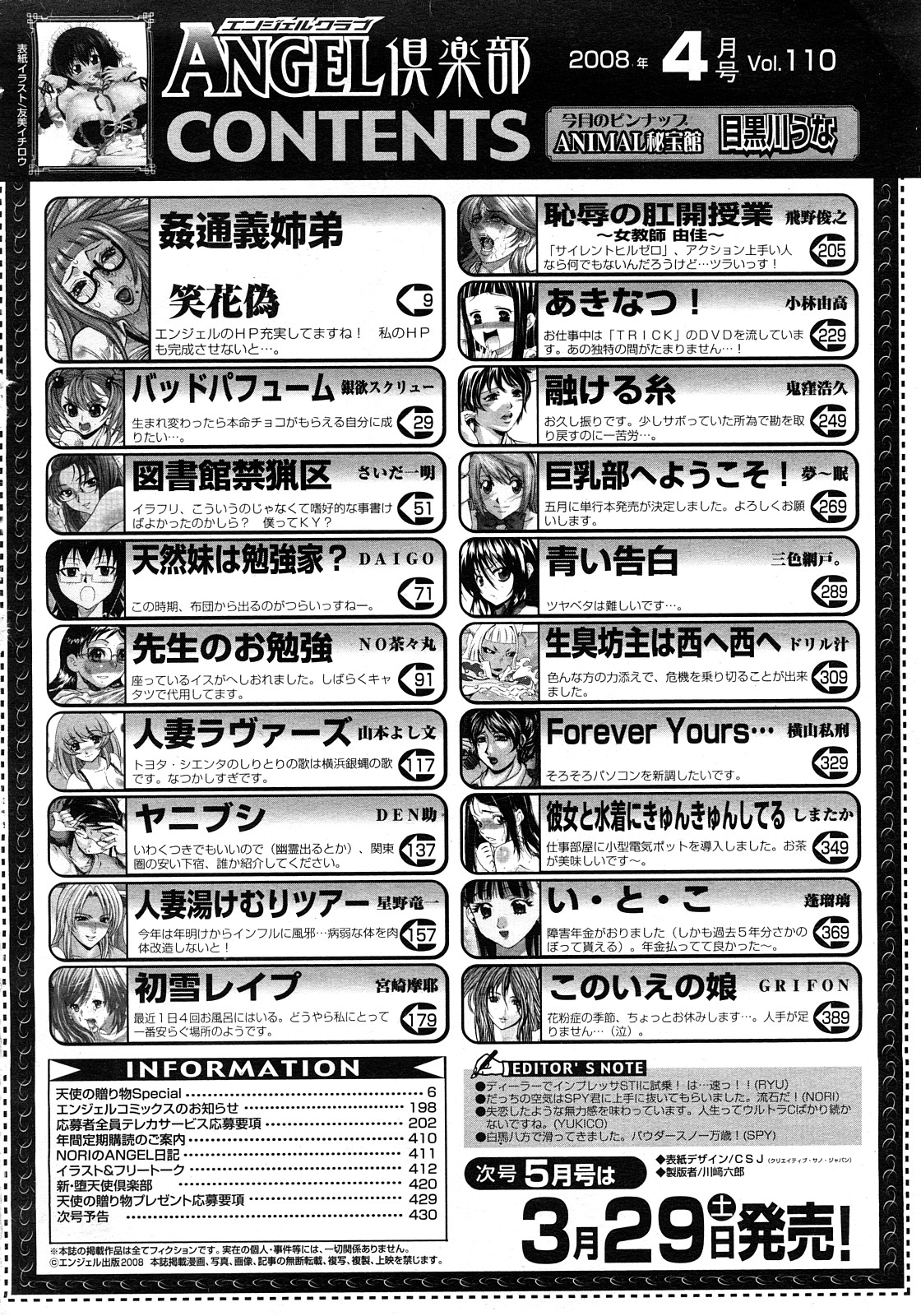 ANGEL 倶楽部 2008年4月号