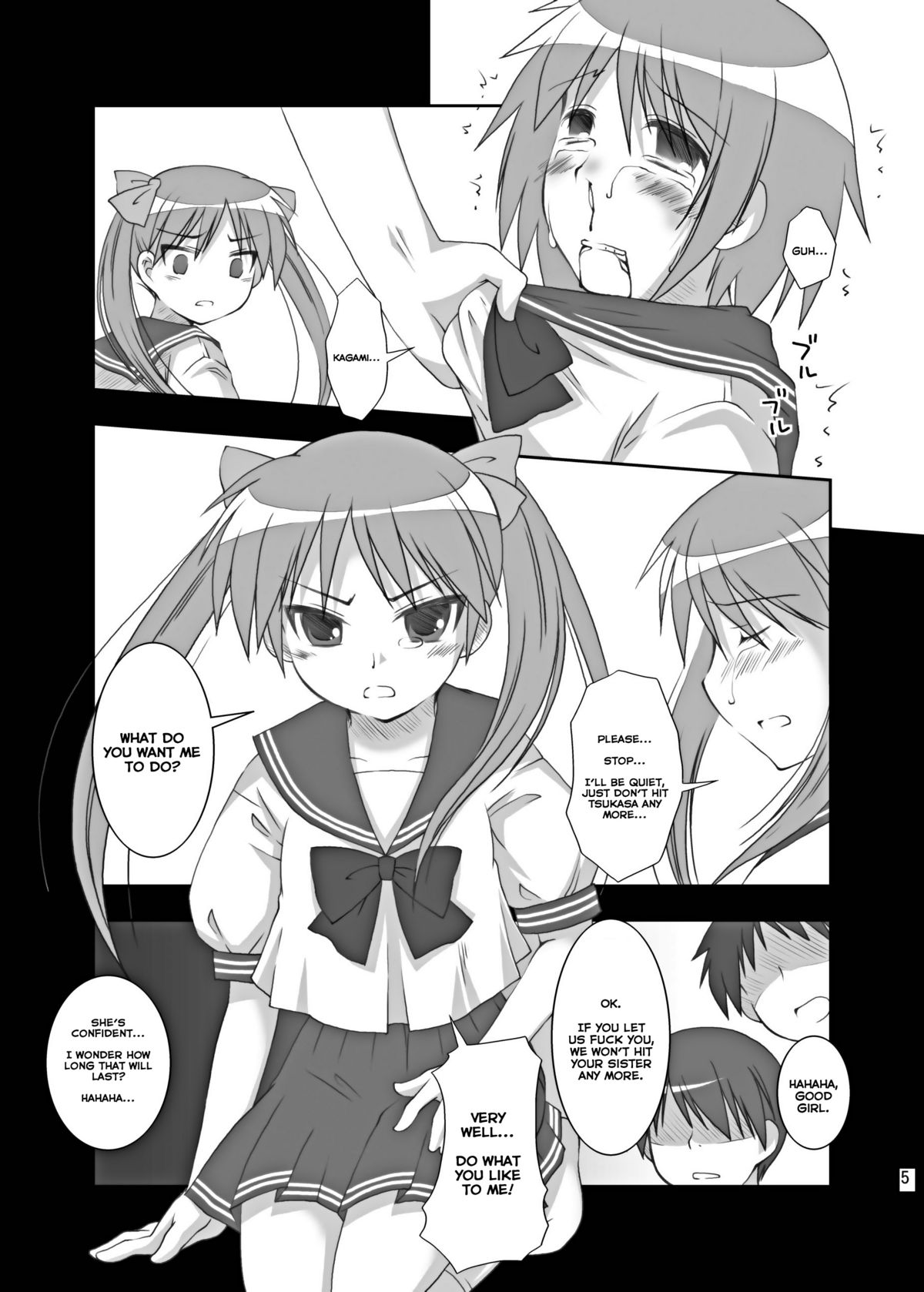 [透明通信 (はなぴん)] ひどい☆こと☆したい (らき☆すた) [英訳] [DL版]