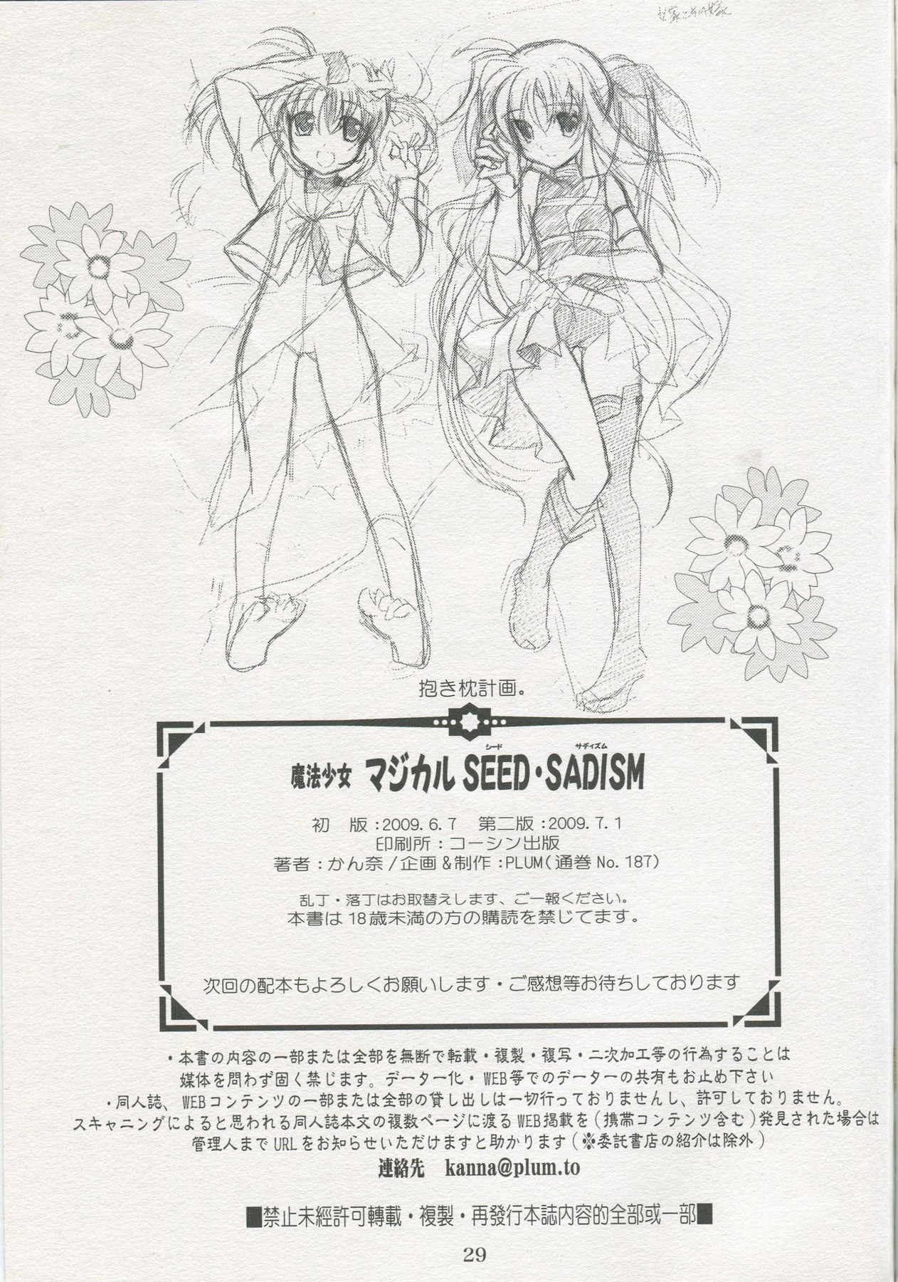 (コミコミ13) [PLUM (かん奈)] 魔法少女マジカルSEED SADISM (魔法少女リリカルなのは)