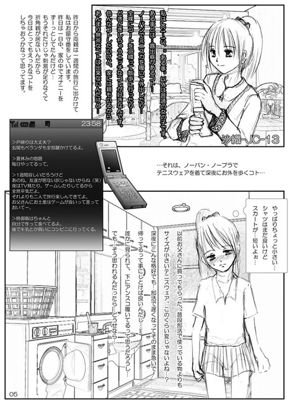 [ミントチョコレート (氷室光一)] Risky Stroll - 露出少女沙織