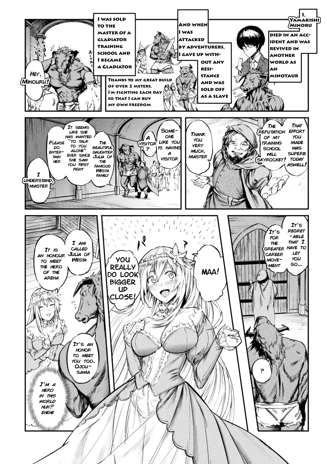 [比比山よきかな] 転生してミノタウロスになったらお嬢様に迫られた件 (別冊コミックアンリアル 転生したら Vol.1) [英訳] [DL版]