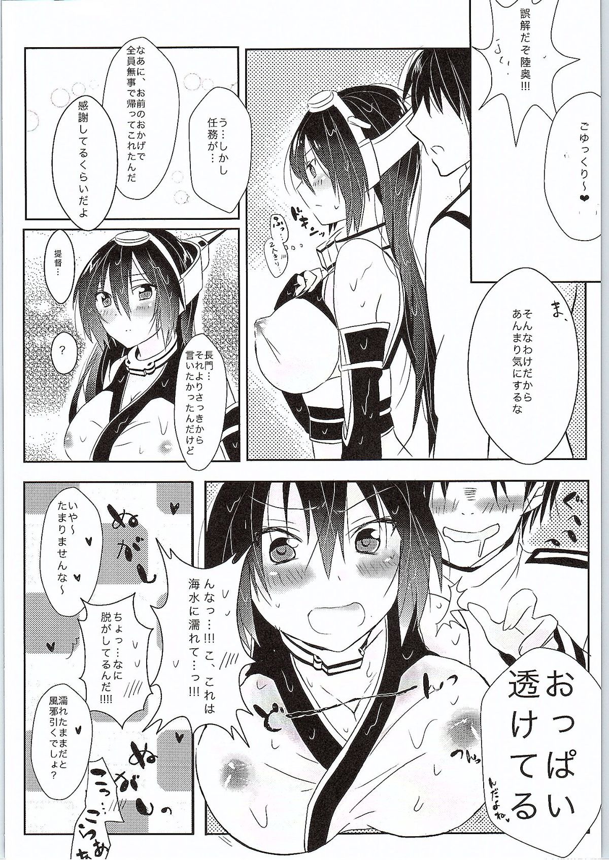 (サンクリ2015 Summer) [あめうさぎ (飴玉コン)] びしょぬれ長門とえっち (艦隊これくしょん -艦これ-)