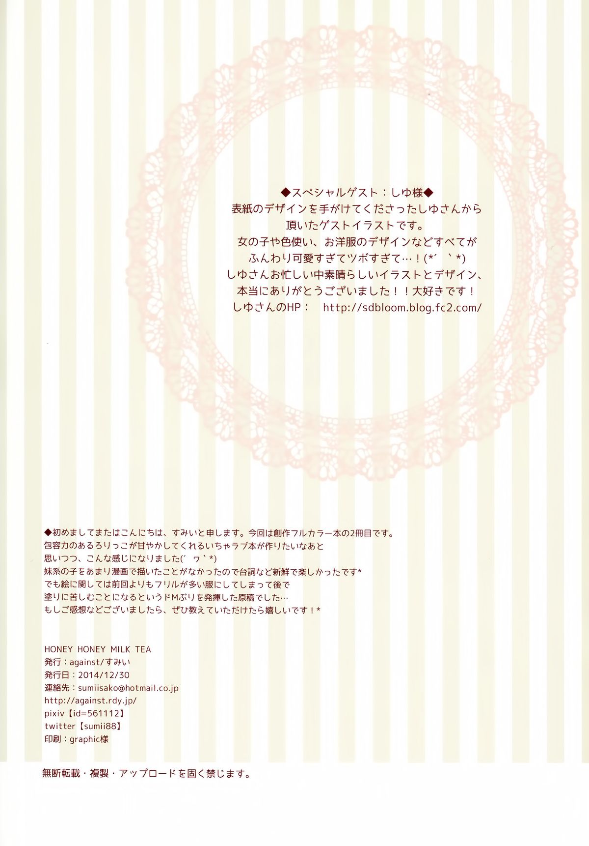 (C87) [against (すみい)] HONEY HONEY MILK TEA [中国翻訳]