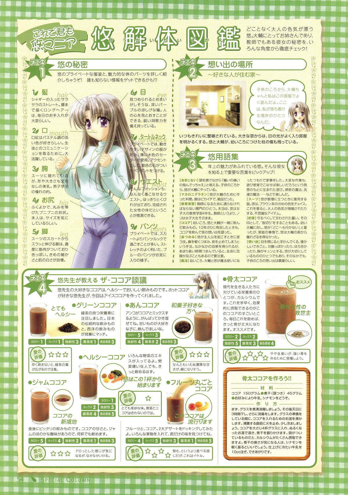 キャンバスセピア色のモチーフビジュアルファンブック