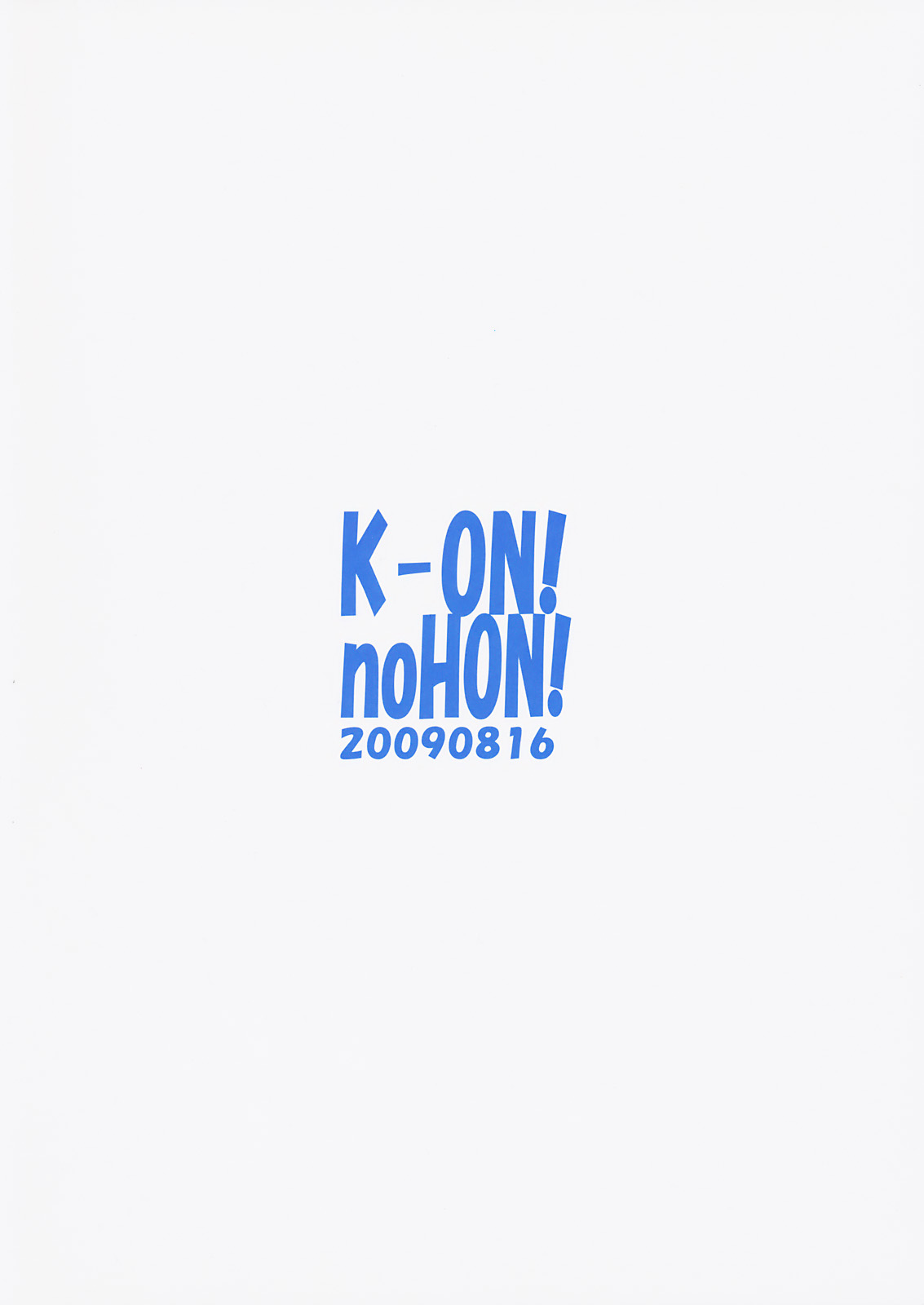 (C76) [其レ屋 (西月力)] K-ON! noHON! (けいおん！)