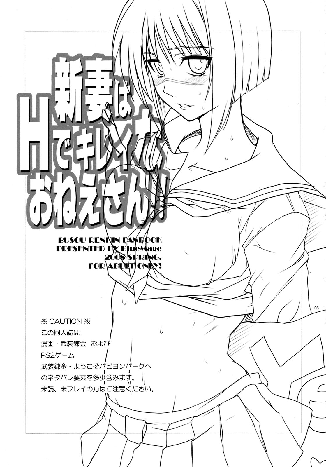 (エネルギー全・開!!) [BlueMage (あおいまなぶ)] 新妻はHできれいなおねえさん!! (武装錬金)