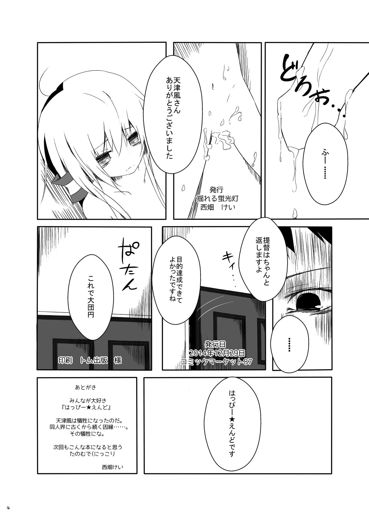 [揺れる蛍光灯 (西畑けい)] 天津風ちゃんがひどいことになるえろほん (艦隊これくしょん -艦これ-) [DL版]