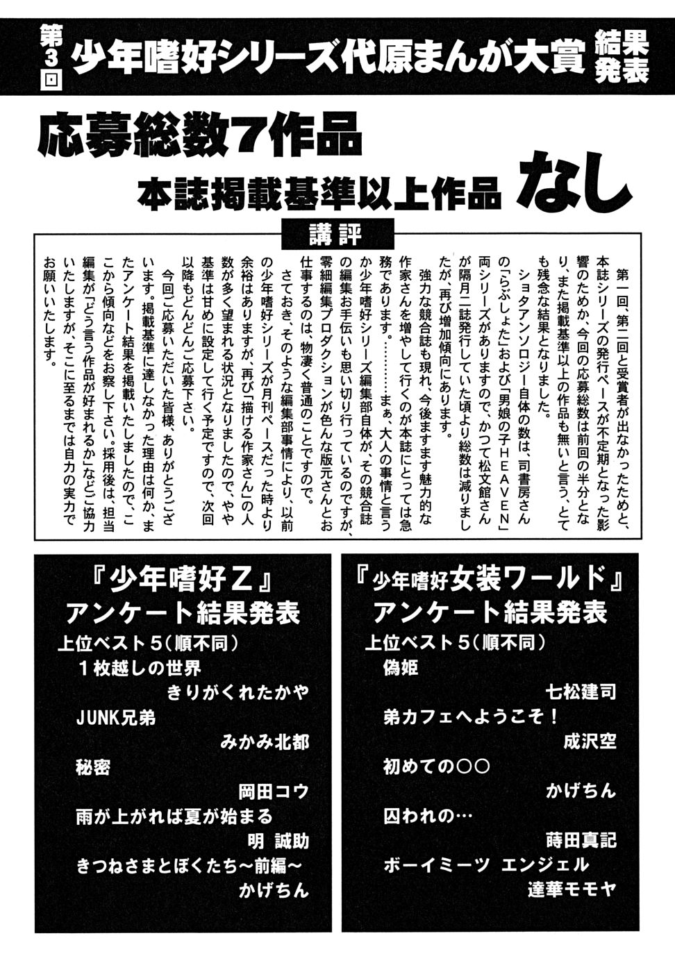 [アンソロジー] 少年嗜好 女装少年百物語