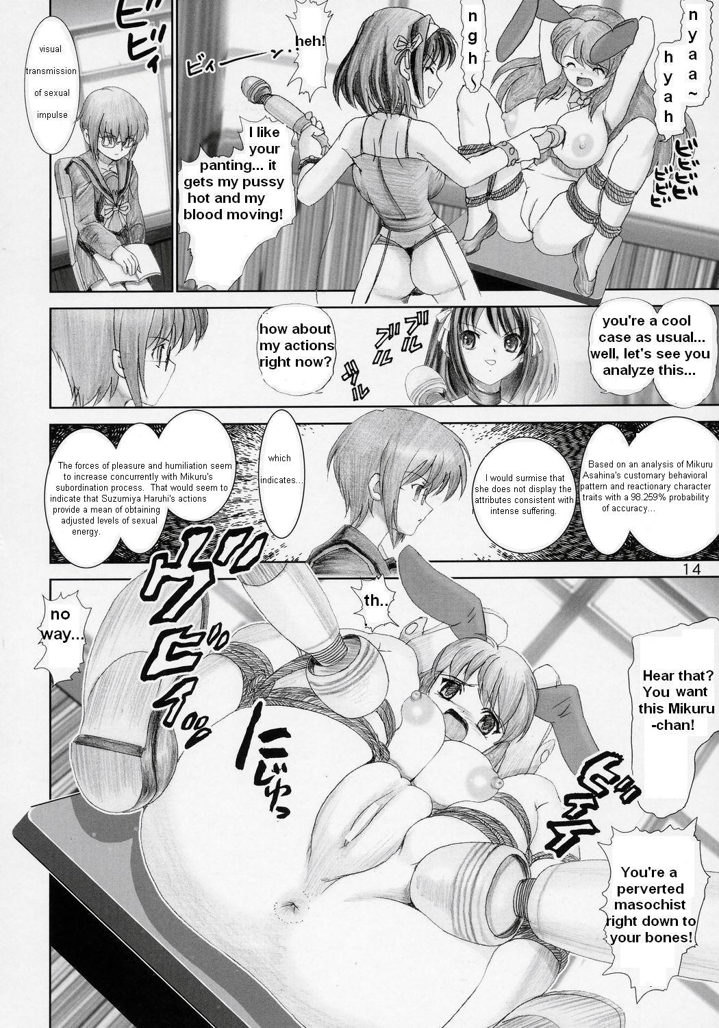 [雷神会 (はるきゲにあ)] みぐルイ 未来少女恥辱淫戯 (涼宮ハルヒの憂鬱) [英訳]