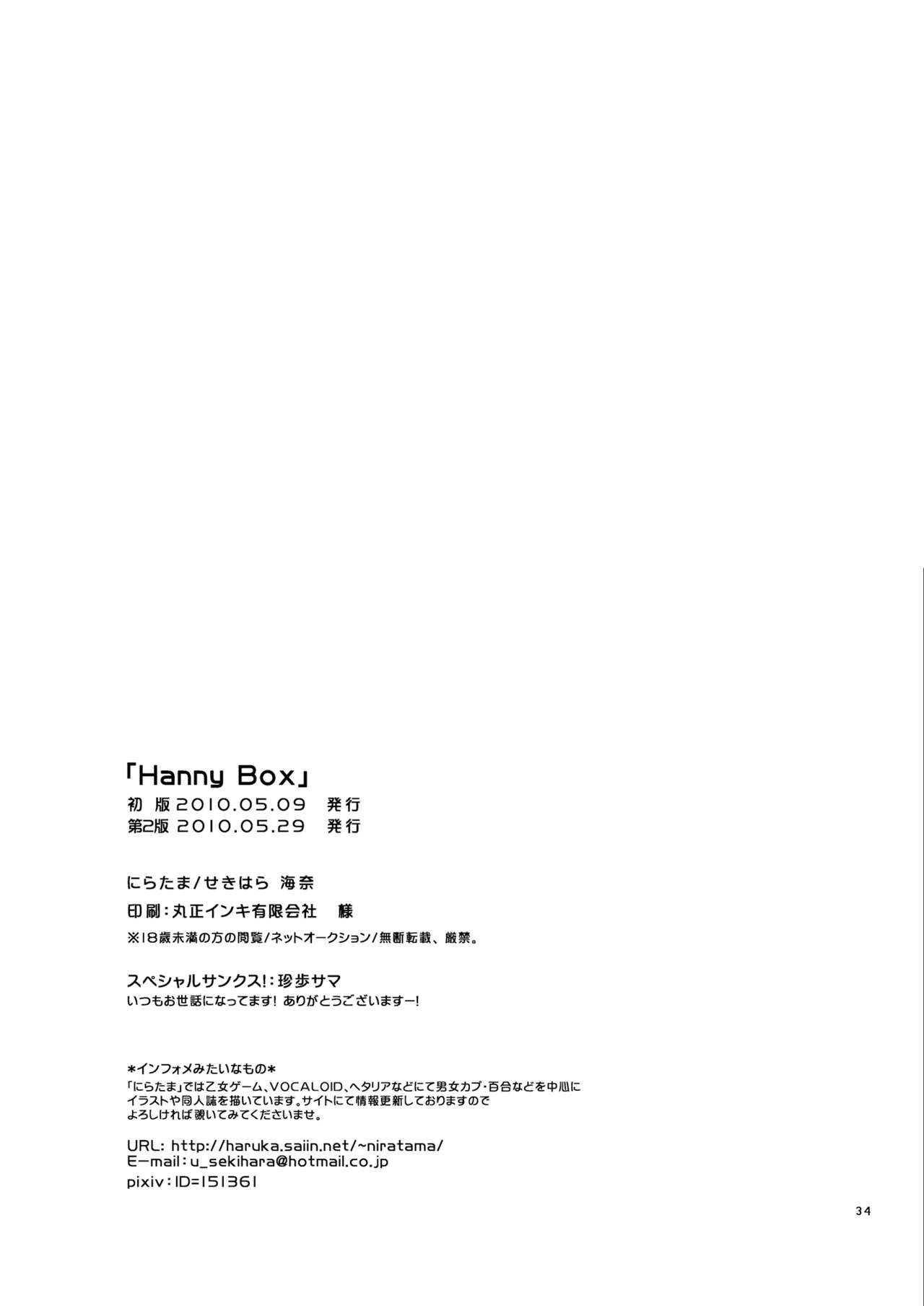 [にらたま (せきはら海奈)] Hanny Box (VOCALOID) [英訳] [2010年5月29日]