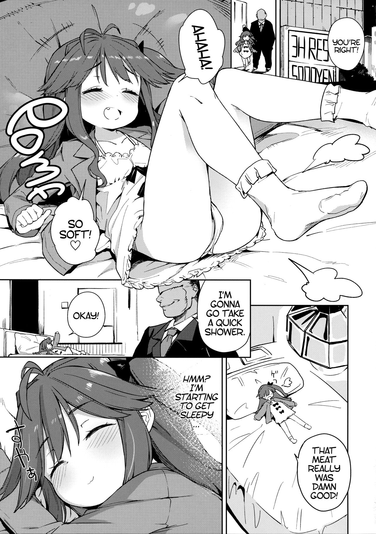 (コミティア120) [飯食って寝る。 (あたげ)] じゅんすいむくな女児がお金持ちのおじさんに黒ギャルにされちゃいました♡ [英訳]