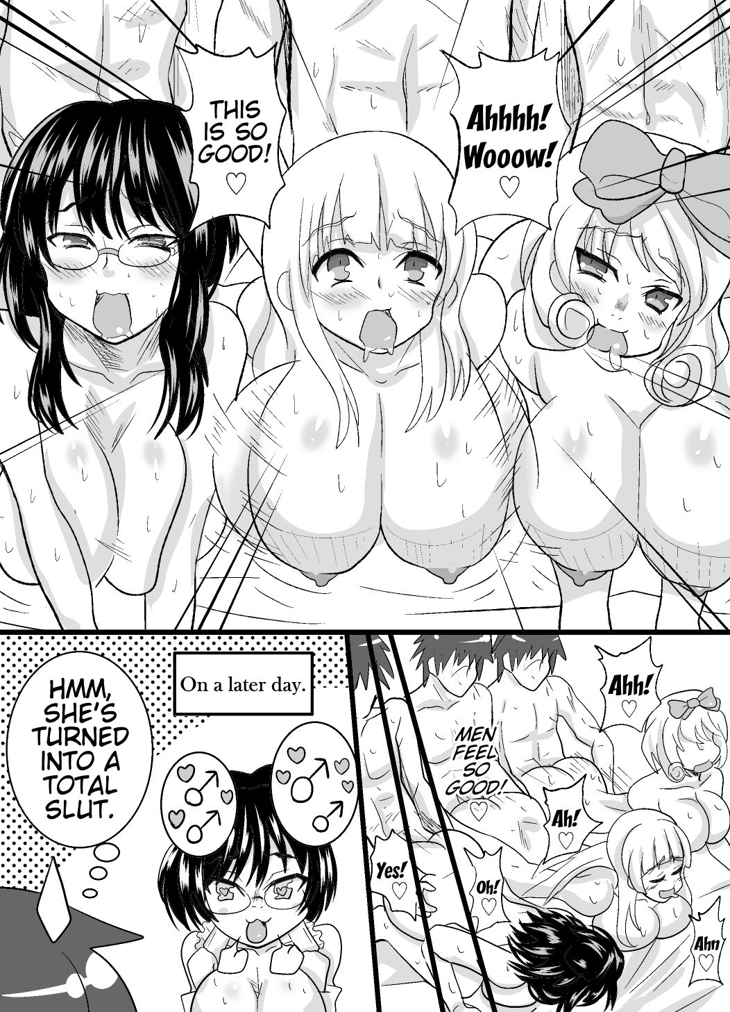 [桜の花びら (胡桃りこ)] 先生が爆乳女子高生たちとラブラブ乱交できたわけ (閃乱カグラ) [英訳] [DL版]