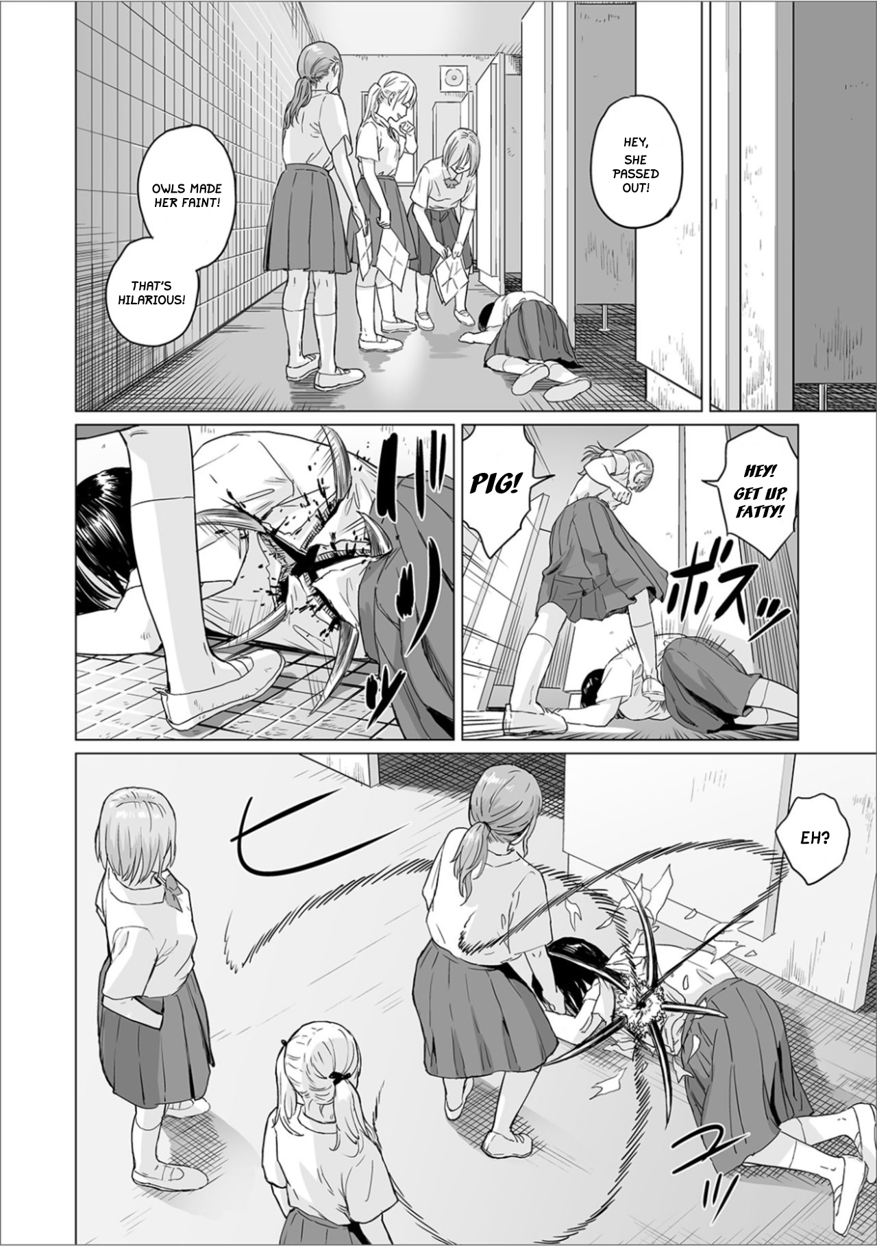 [雨がっぱ少女群] フクロウの指 (リョナキング vol.6) [英訳] [DL版]