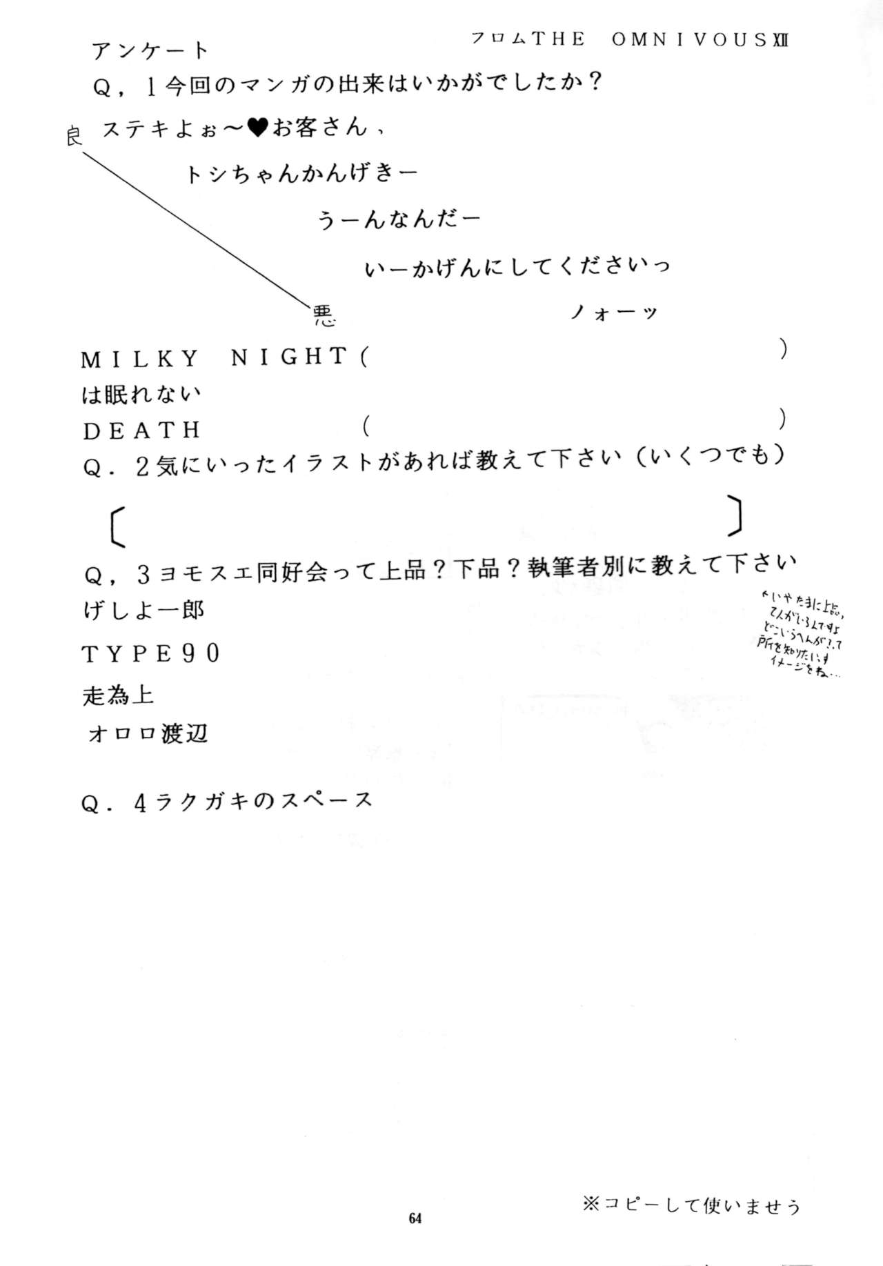 (C52) [ヨモスエ同好会 (げしょ一郎)] THE OMNIVOUS XII (よろず)