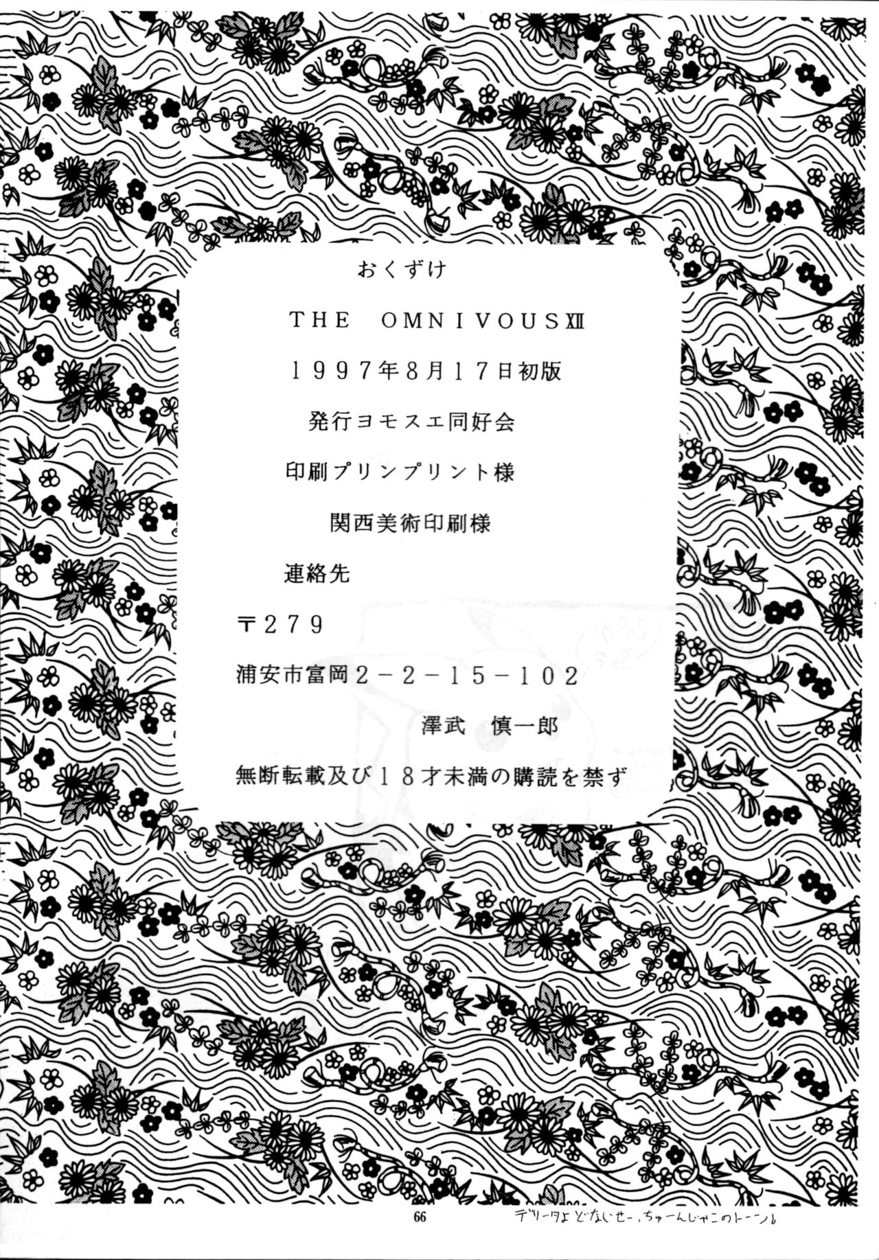 (C52) [ヨモスエ同好会 (げしょ一郎)] THE OMNIVOUS XII (よろず)