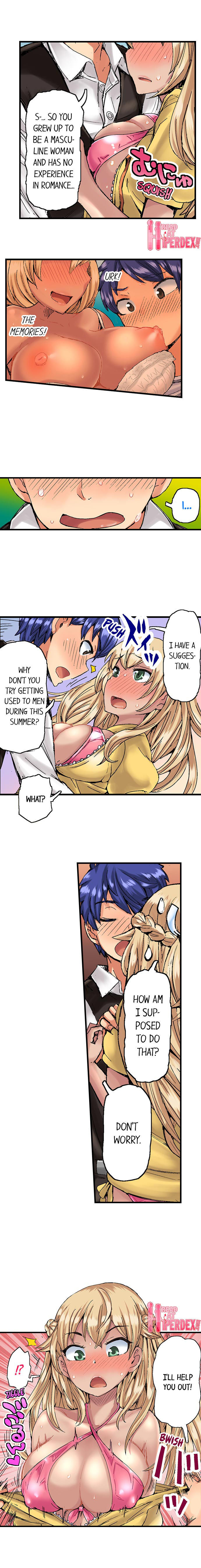 熱い日焼けしたひよこの処女を取る