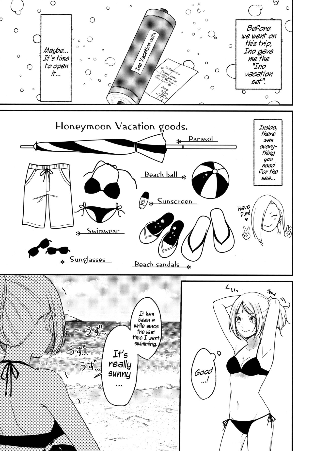 (C94) [とぎじる (王林)] Honeymoon Beach (NARUTO -ナルト-) [英訳]