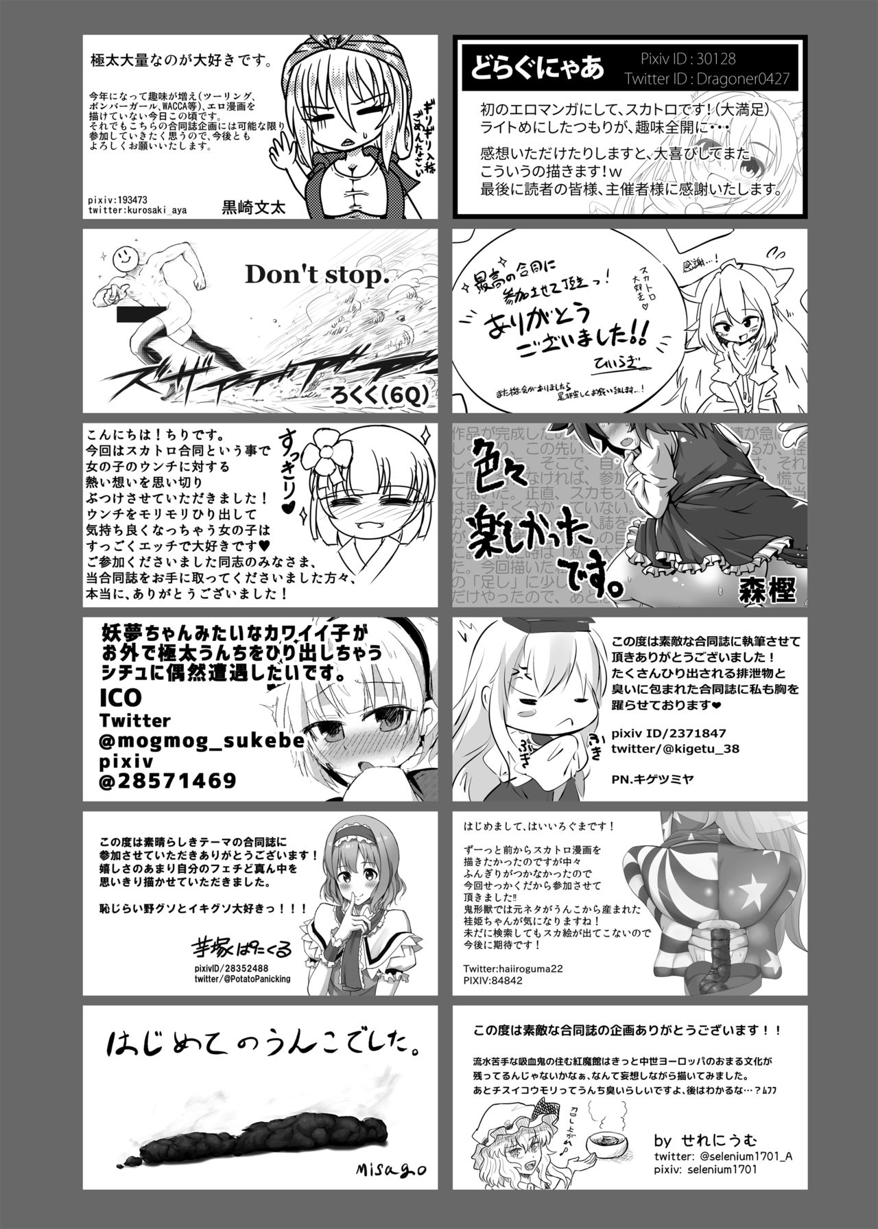 [HORICWORKS出版事業部汐留project (よろず)] 東方スカトロジー合同誌「便女!!!!!!!!」 (東方Project) [中国翻訳] [DL版] [ページ欠落]