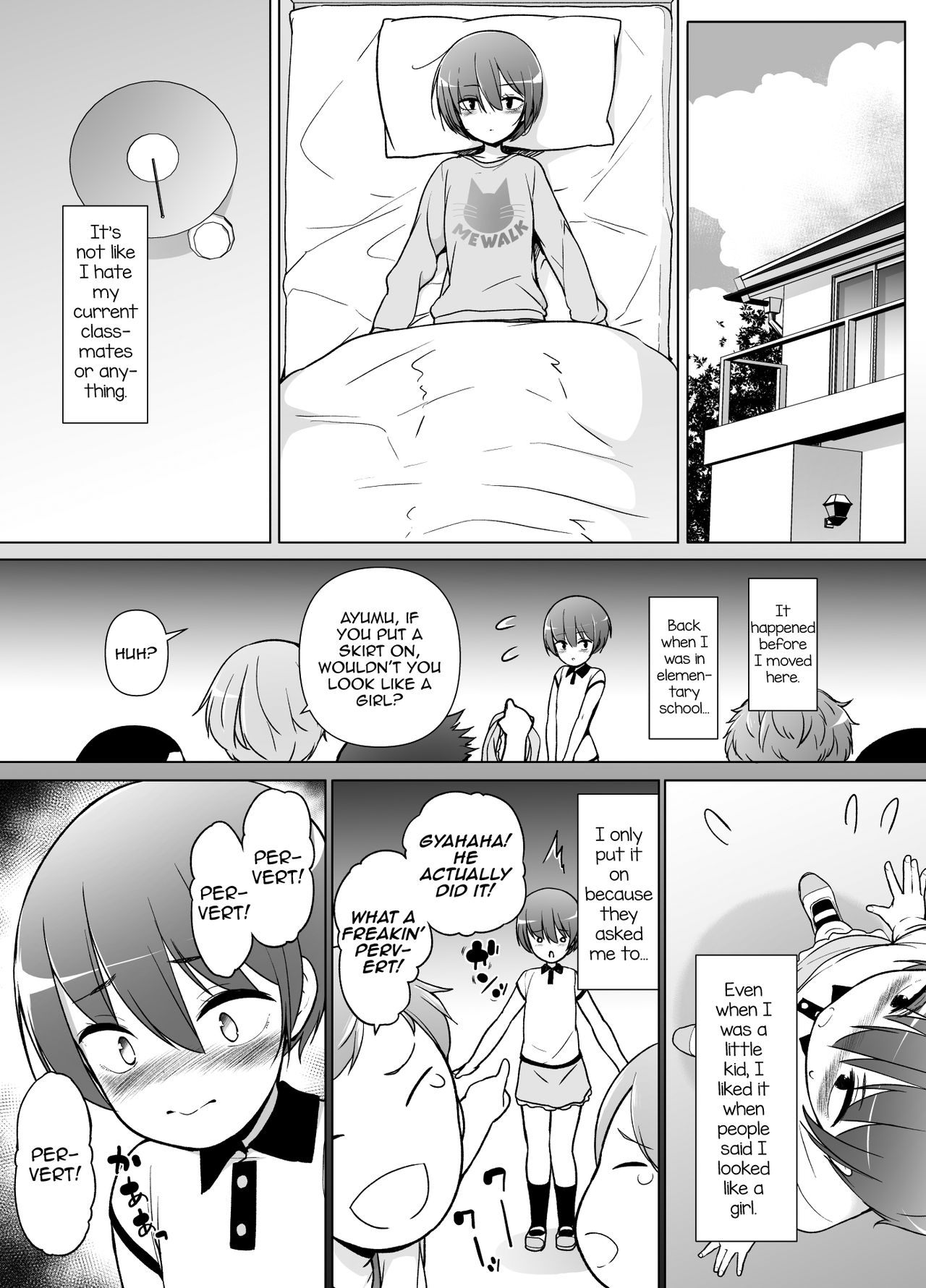 [ゆるやか島] 警戒心高めの女装っ子が同級生に言い寄られてエッチなことしちゃうお話 [英訳]