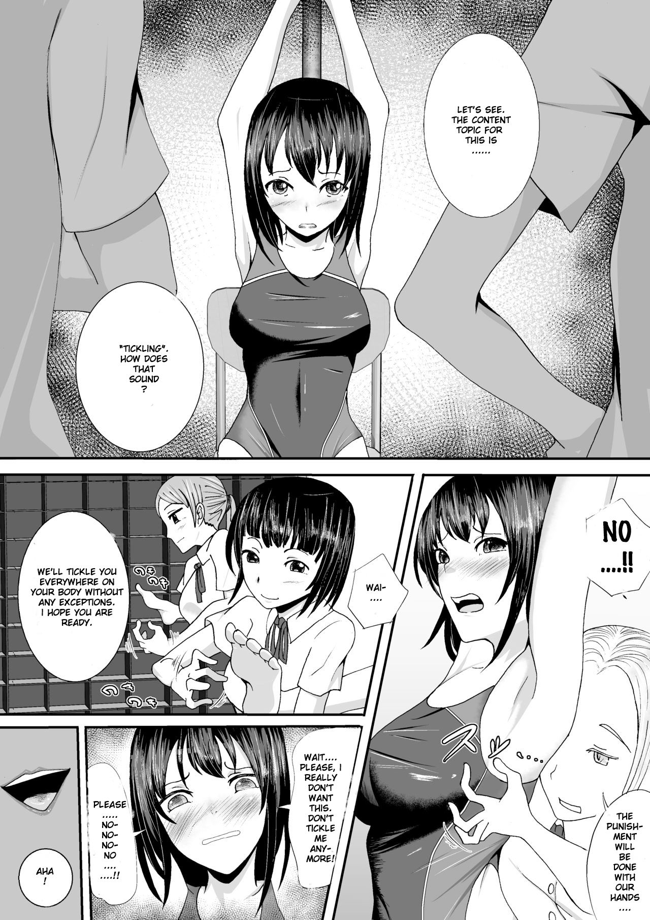 [しゃむベル (りべる+)] 競泳水着少女くすぐり受難 [英訳]
