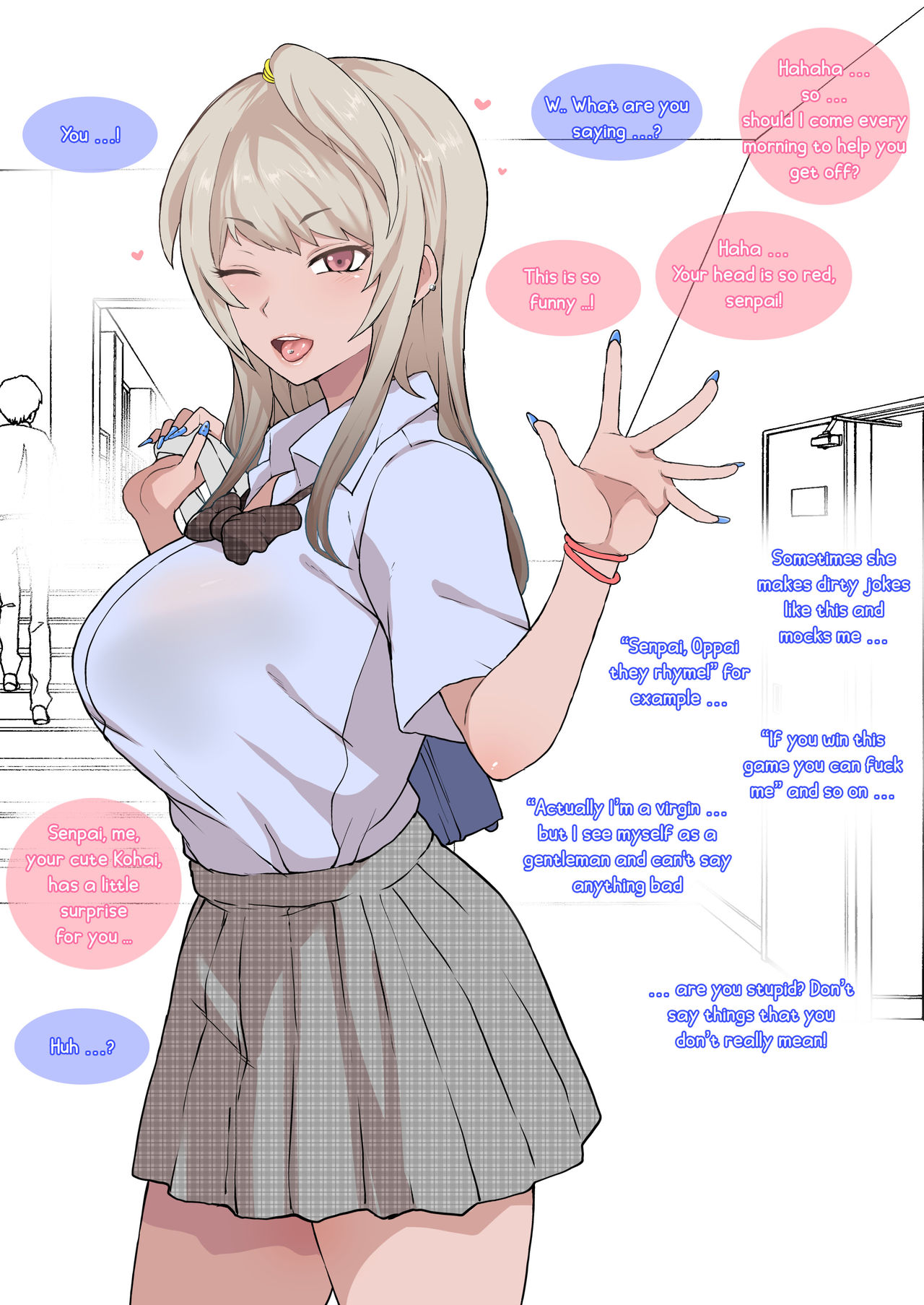 [テラスMC] オタクの僕とイイ感じだった黒ギャル後輩を寝取られるミニ [英訳]