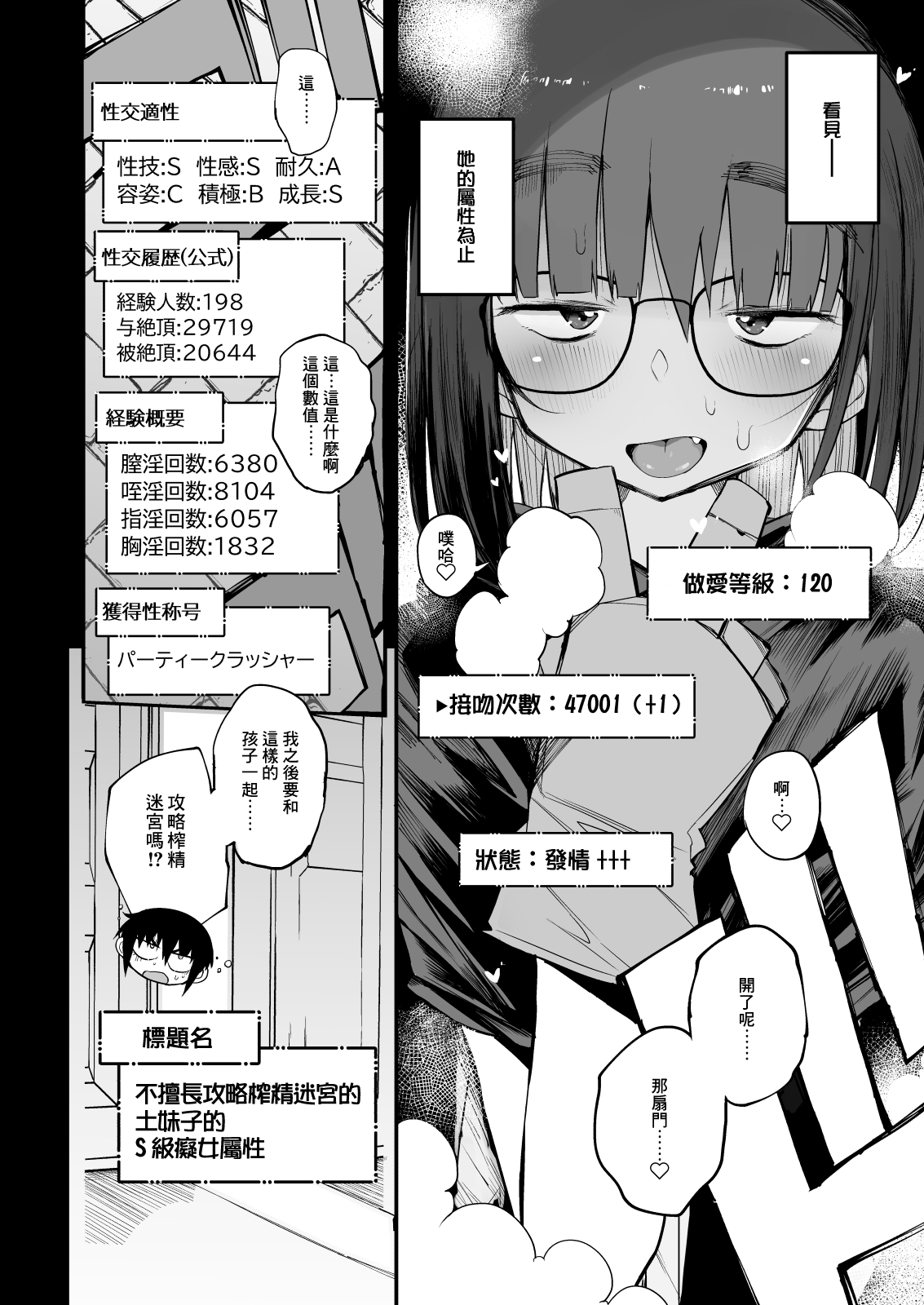 [Naitou2 (F4U)] 搾精ダンジョン攻略に向かない地味子のS級ドスケベステータス [中国翻訳] [DL版]