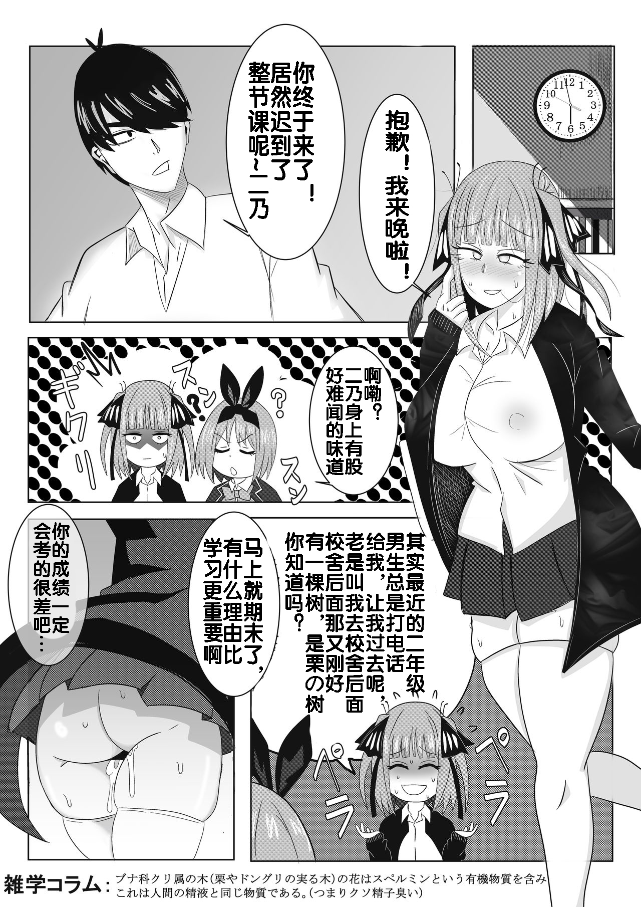 [鱸ボストン敏郎] 二乃ちゃんの催眠アプリ漫画〈前編〉(五等分の花嫁) [中国翻訳]