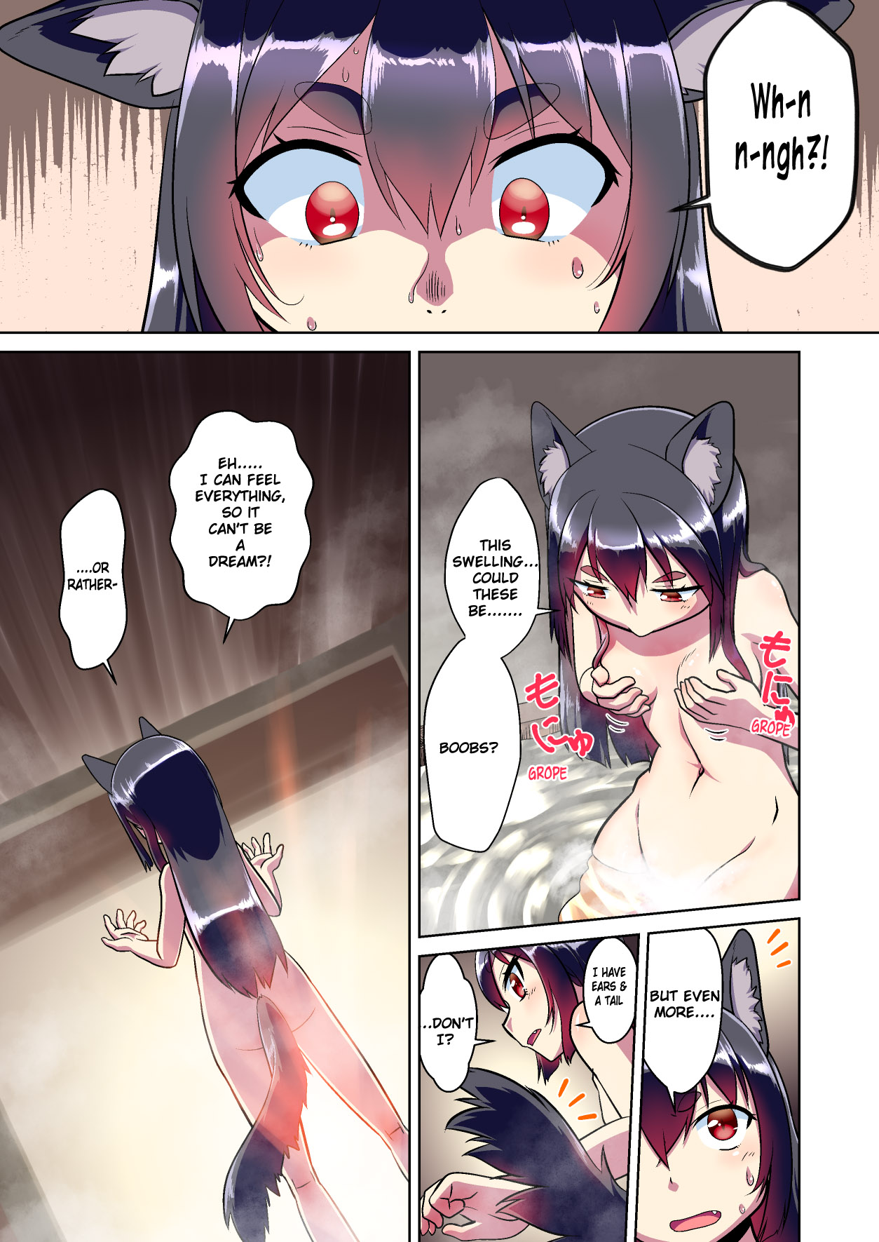 （みこと）目が覚めたらケモミミ少女になっていたお話 （英語）