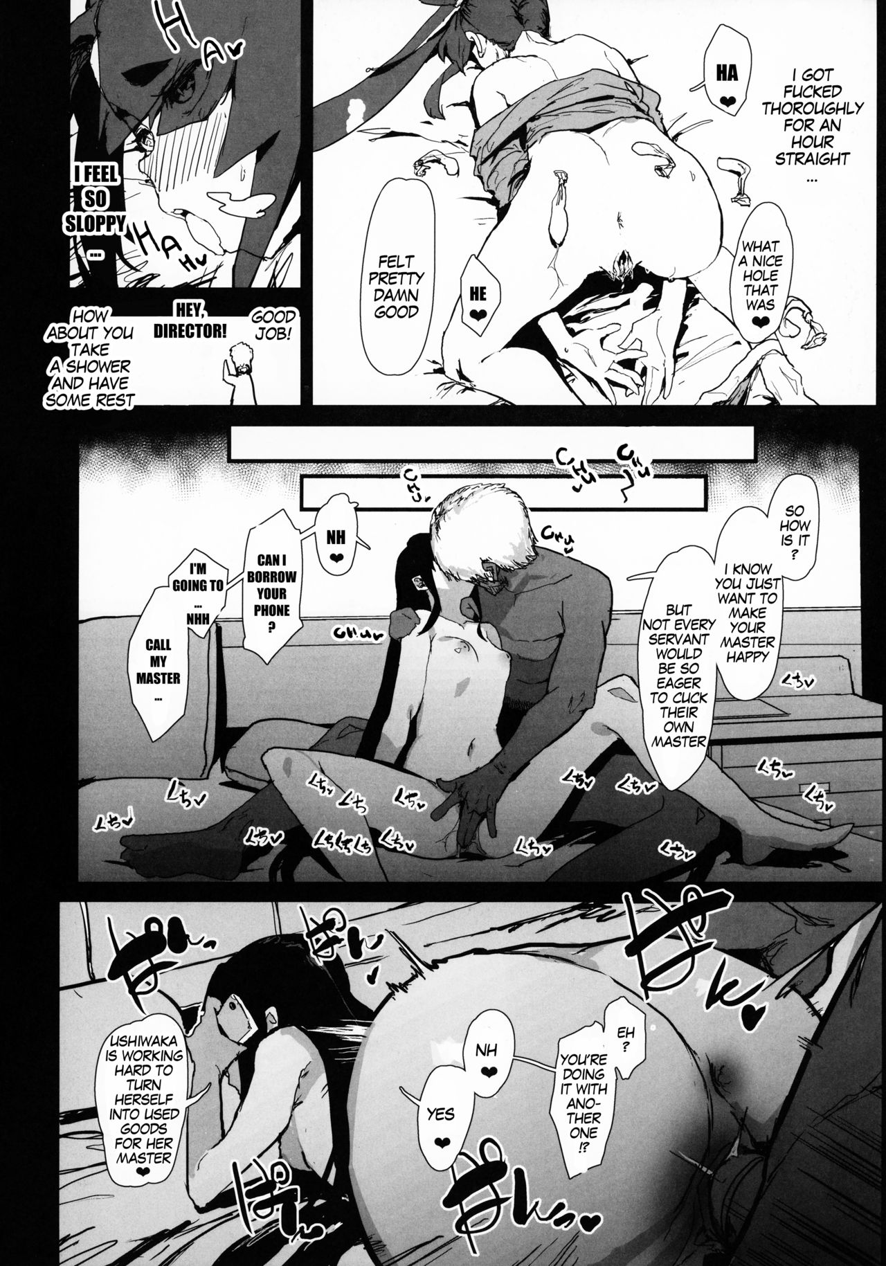 (C95) [んほぉおおおぉおおおおおお♥おっ♥おっ♥ (さだお)] 主殿に一途な牛若丸を変態AVに出演させる寝取らせ本 (Fate/Grand Order) [英訳]