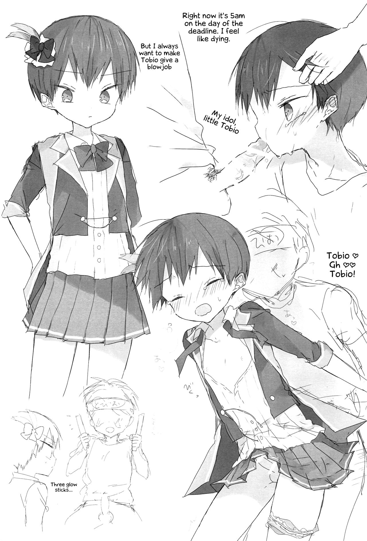 (ショタスクラッチSP3) [OS特区 (しきむら)] だいすき影山くん (ハイキュー!!) [英訳]
