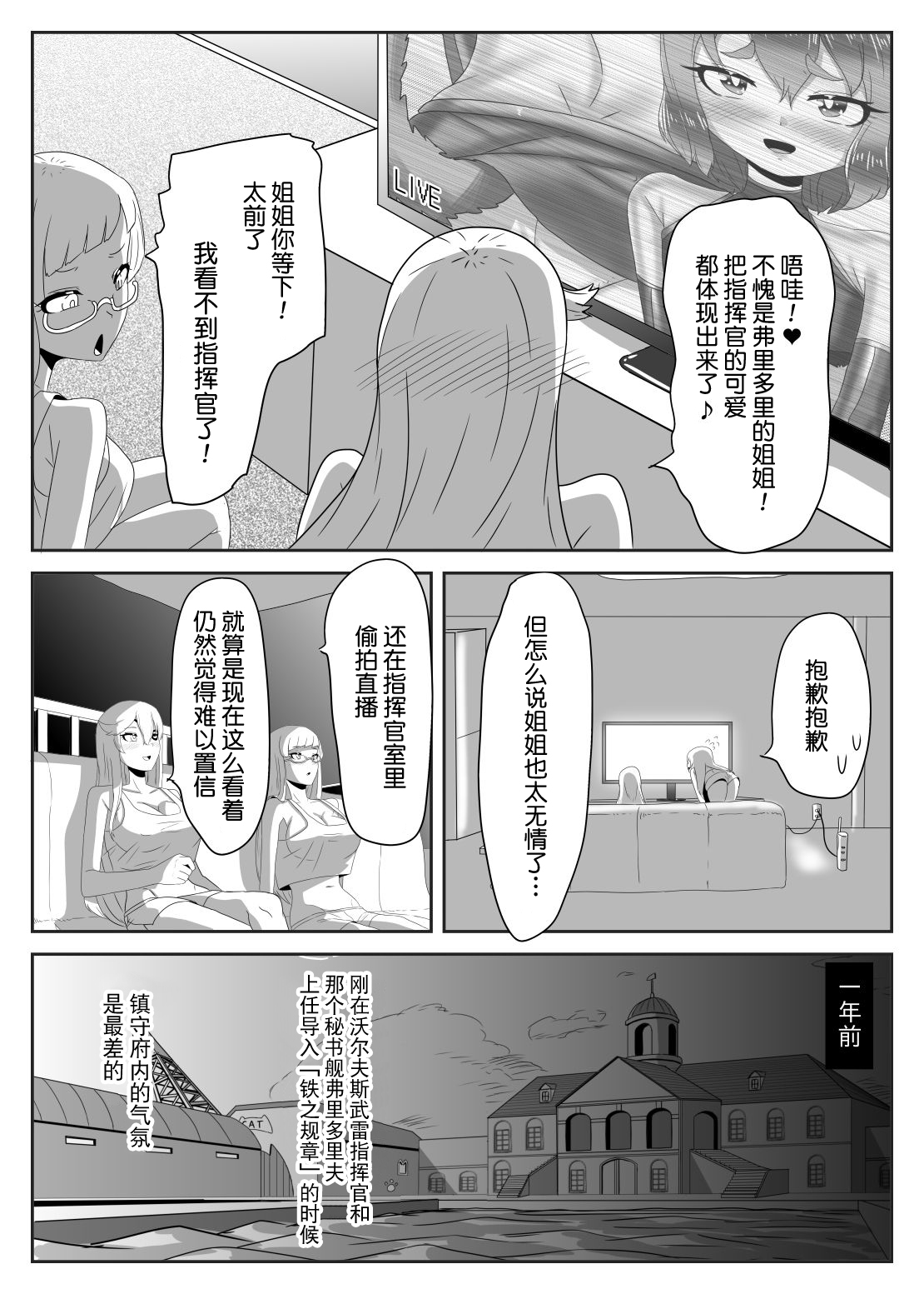 [日々草話 (アパッチ)] ふたなり艦隊と男の娘指揮官～フリードリ●はバブみが深い?～ (アズールレーン) [中国翻訳]