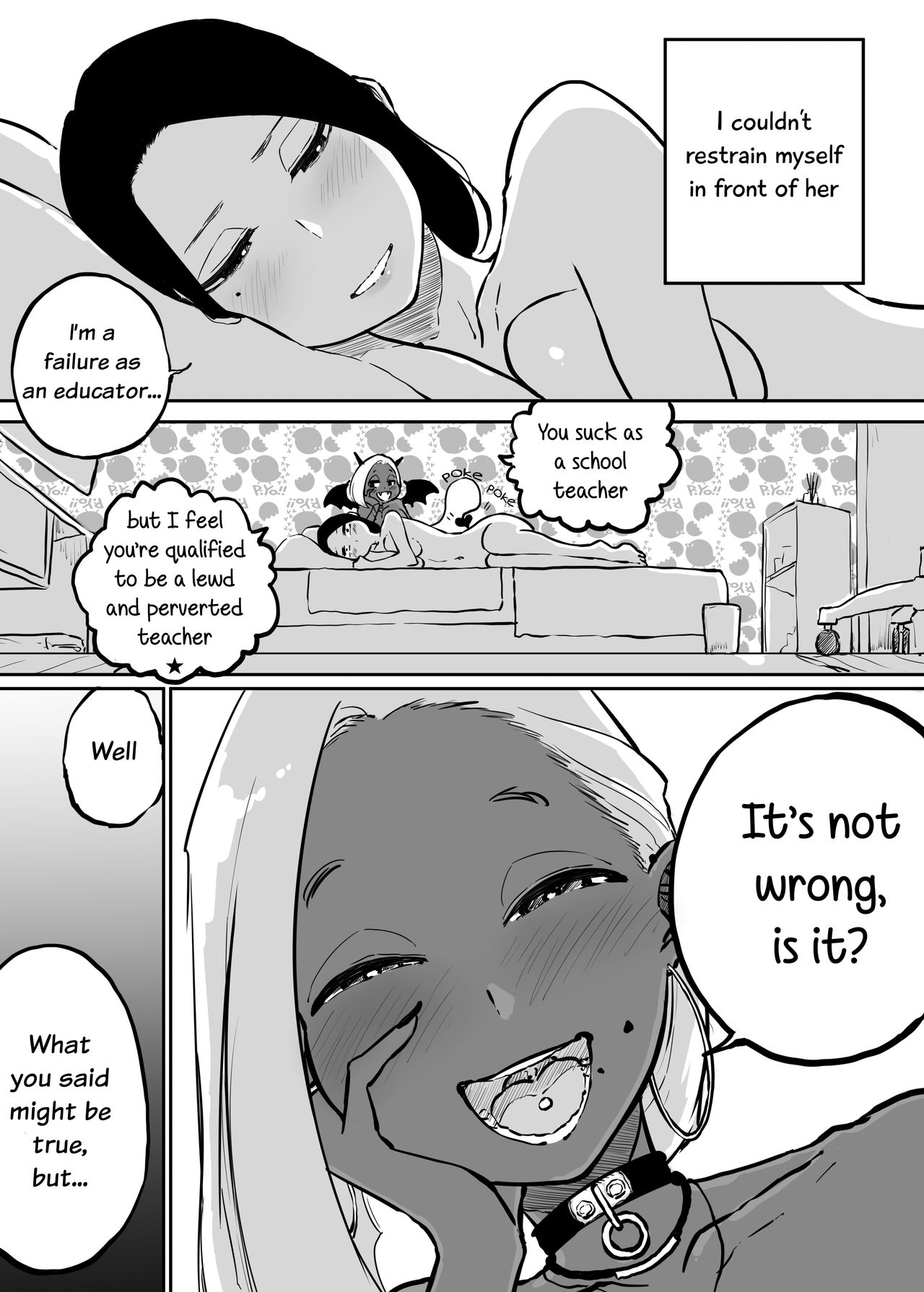 [Sky Dogma (ぱんだこりゃ)] スパルタ先生が教え子のビッチギャルにエッチな事される話2 [英訳]