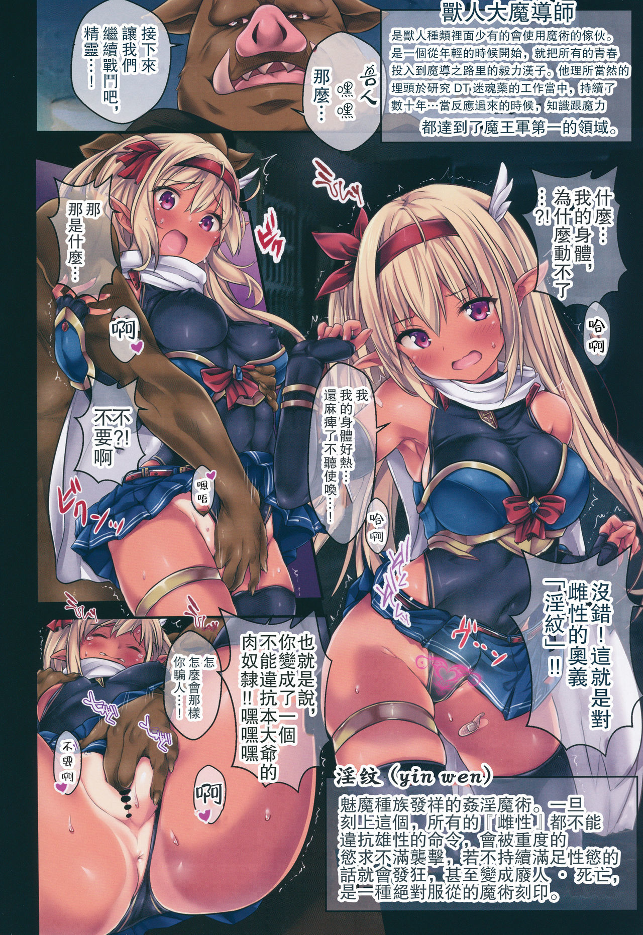 エルフケンシちゃんVSタネツケオークさん