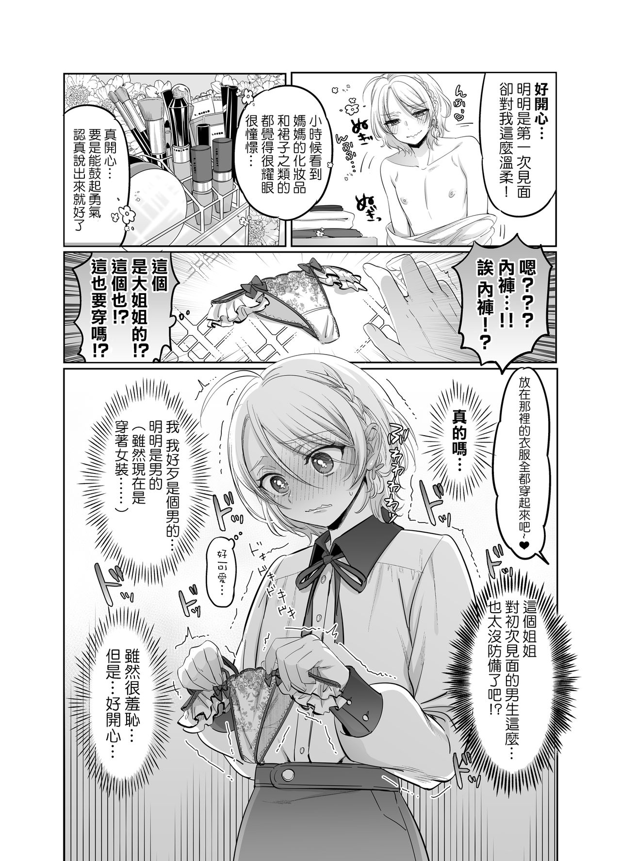 [NUH (森乃ばんび)] 初心者女装男子を襲ってみた [中国翻訳] [DL版]