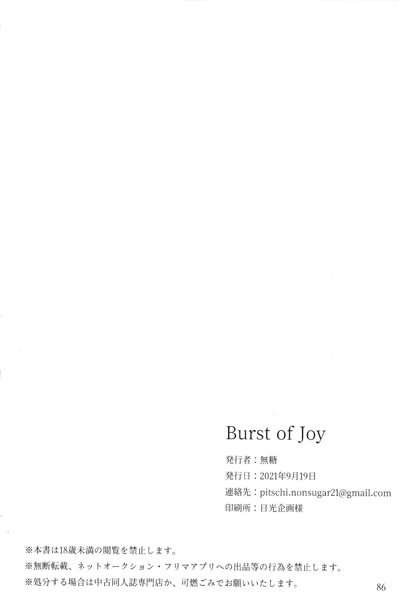 (カワテブクロもんずバブリシャス) BURST OF JOY (おそ松さん)