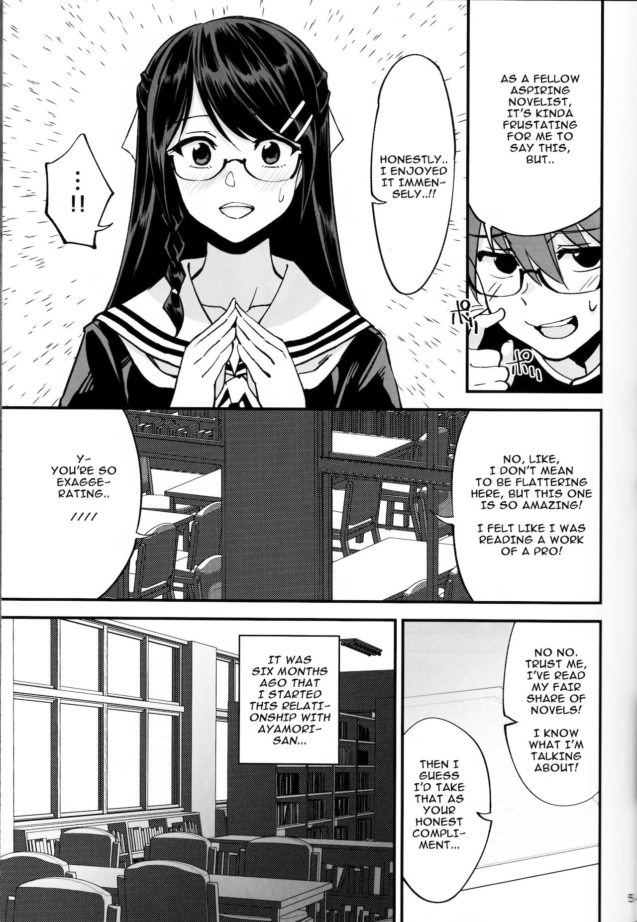 (C95) [ドクダミ (沖田あばば)] 僕が片思いしていた文学少女が軽薄なクラスメイトにNTRれた話 [英訳]
