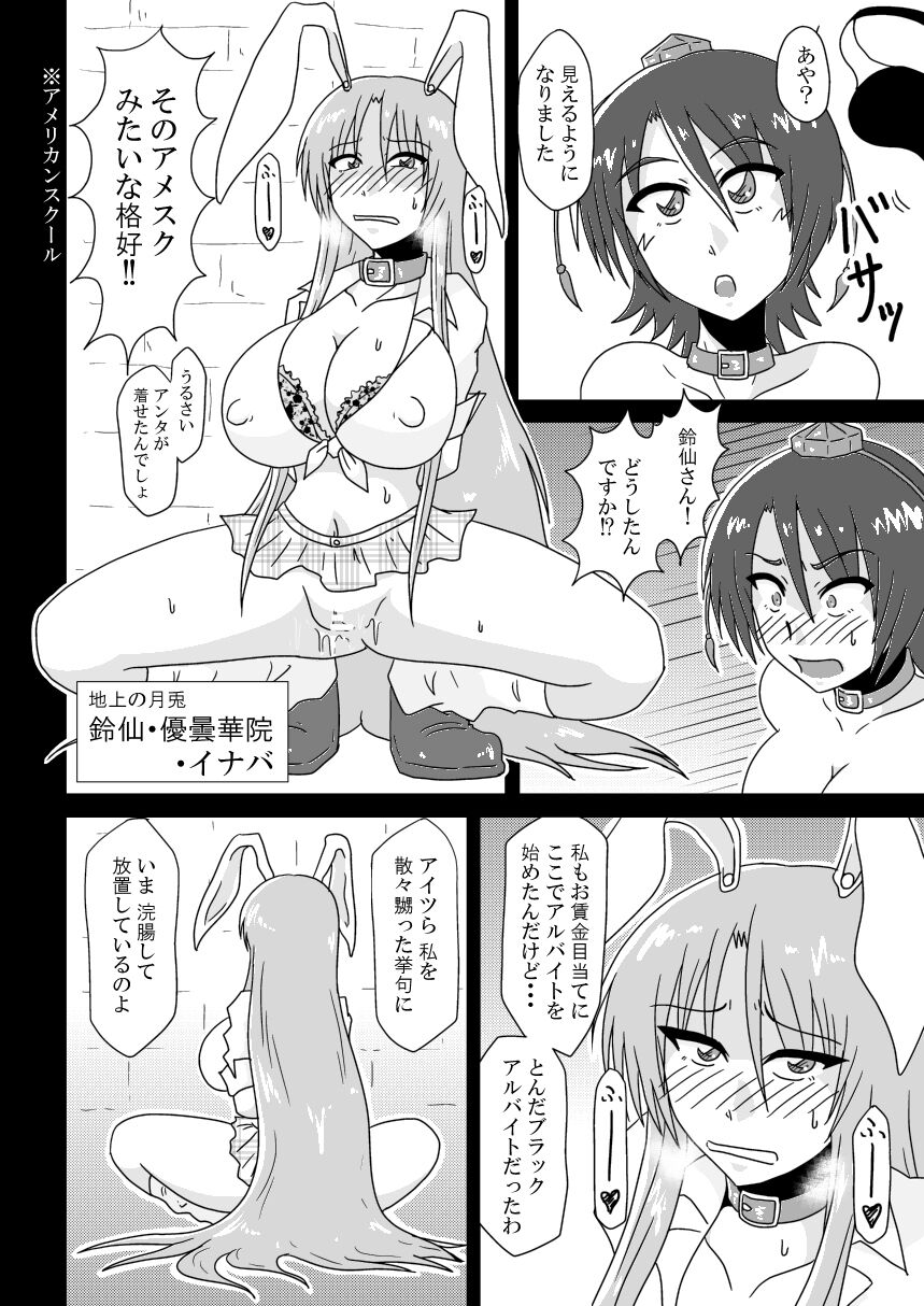 [和がらし屋 (たすろくずは)] 文と鈴仙がアメスク姿で浣腸されて姦されるだけの漫画 (東方Project) [DL版]