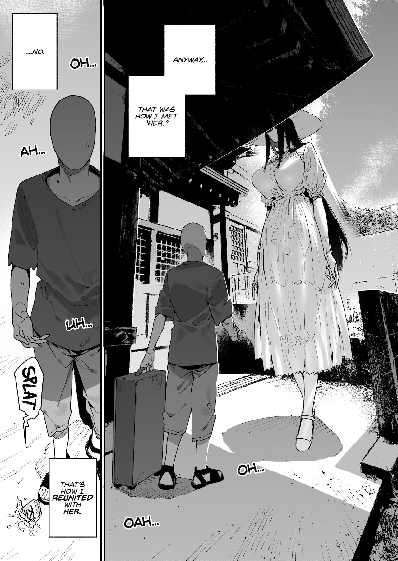 [牛タン定食への恋] 仕事を辞めたので二度と来ちゃダメと言われた田舎に帰ってきたらでっかい女の子の怪にめちゃめちゃにされる話 前編 [英訳] [DL版]