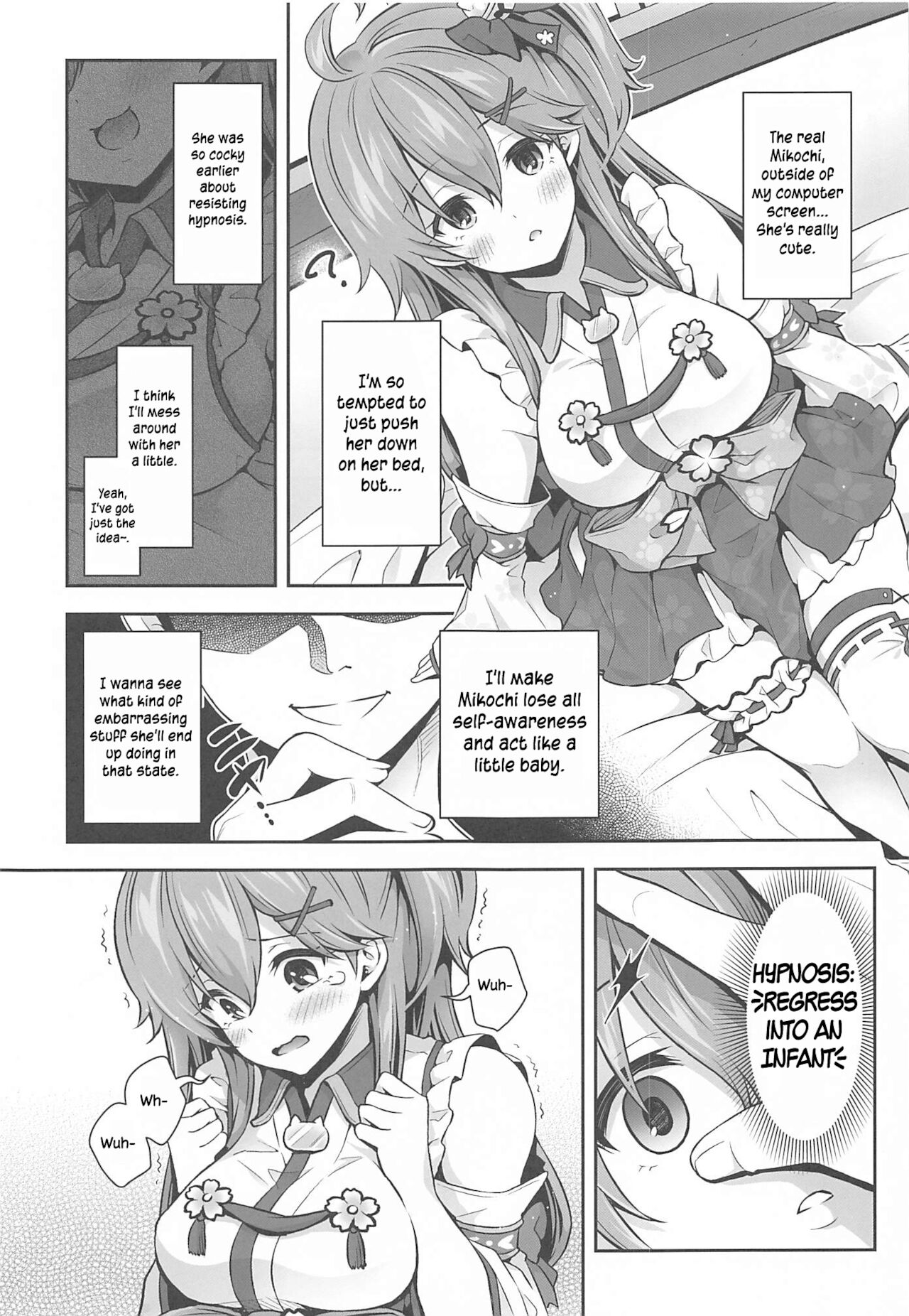 (C99) [ハチノコP (ハチゴ)] みこち催眠えっち本～幼児退行編～ (さくらみこ) [英訳]