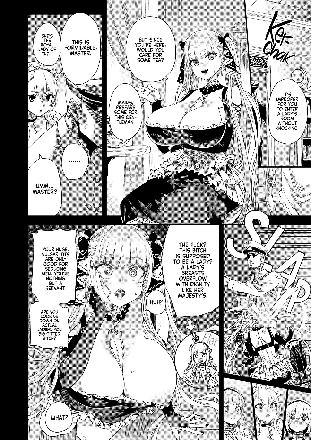 [Fatalpulse (朝凪)] レディ、メイドに堕つ (アズールレーン) [英訳] [無修正] [DL版]