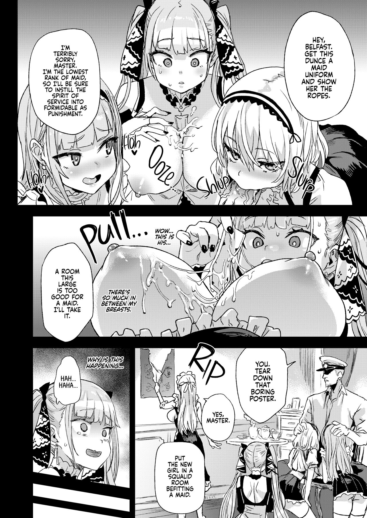 [Fatalpulse (朝凪)] レディ、メイドに堕つ (アズールレーン) [英訳] [無修正] [DL版]