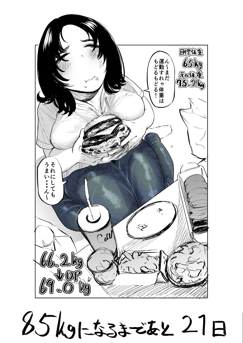 [福原たかや] 100日後に10キロ太る藍さん + 100㎏を目指す藍さん