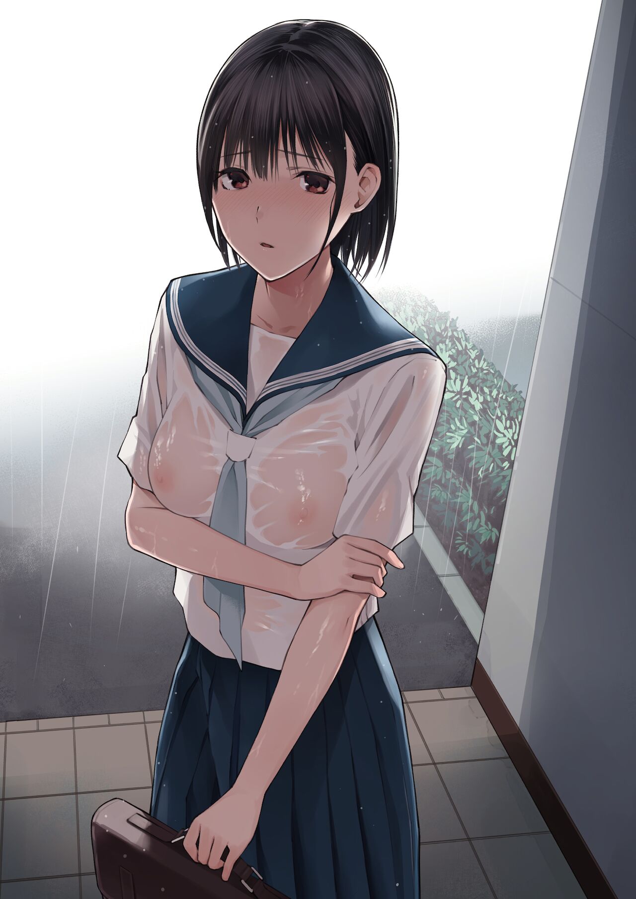[チーム☆ラッキー] 雨の日は、ほんのり乳首 [中国翻訳]